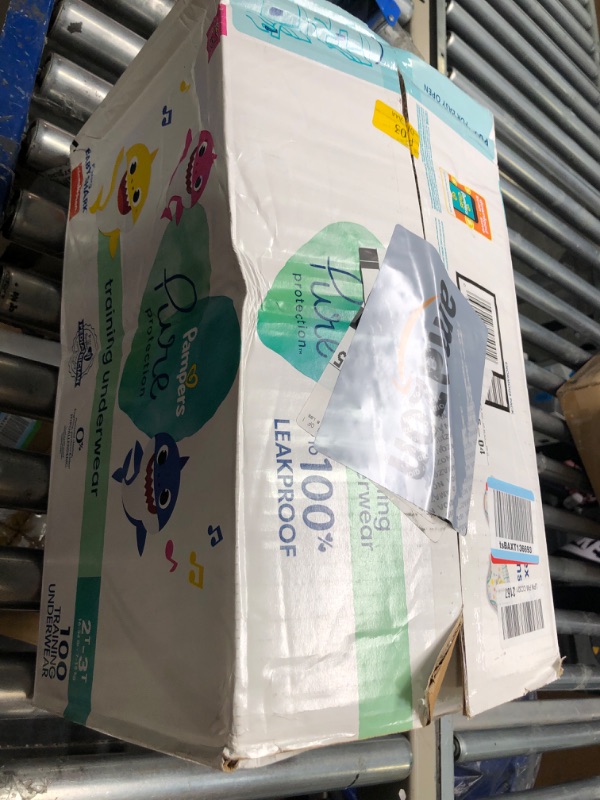 Photo 1 of ***DAMAGE BOX*** Pampers Pure Protection Training Underwear - Baby Shark - Size 2T-3T - 100ct