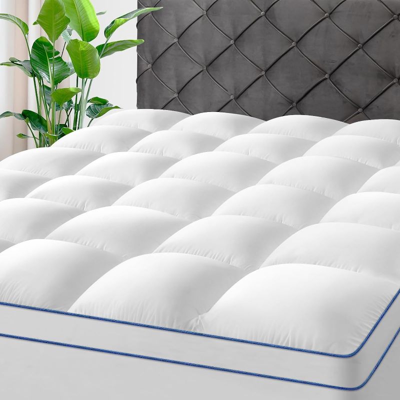 Photo 1 of ******THE MEASUREMENTS ARE UNKNOWN ***product similar to the original photo*** Mattress Topper,Extra Thick Mattress Pad Cover for Deep Sleep,3D+7D Snow Down Alternative Fill Overfilled Plush Pillow Top with 8-23 Inch Deep Pocket-White