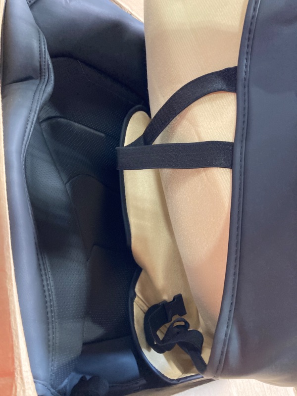 Photo 1 of HAITOUR Full Coverage Leather Car Seat Covers Full Set Universal Fit for Most Cars Sedans Trucks SUVs with Waterproof Leatherette in Automotive Accessories (Black) Black FULL SET