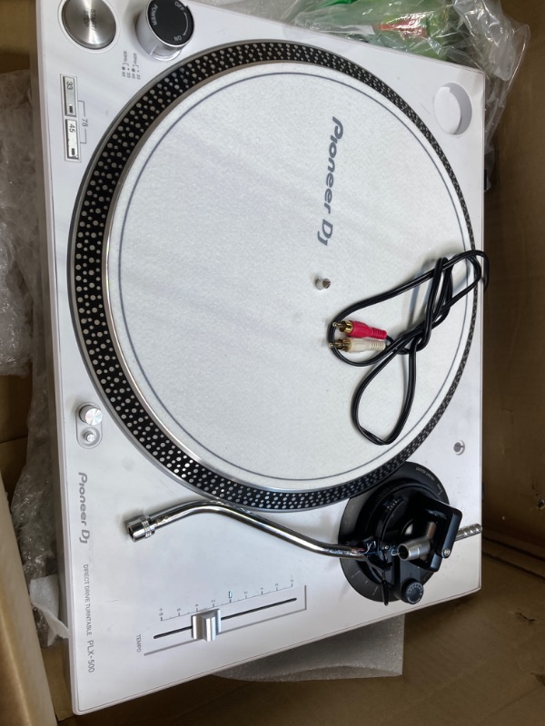 Photo 4 of ***HAS MAJOR DAMAGES, CAN BE USED FOR SPARE PARTS** Pioneer DJ PLX-500 Direct Drive Turntable - White