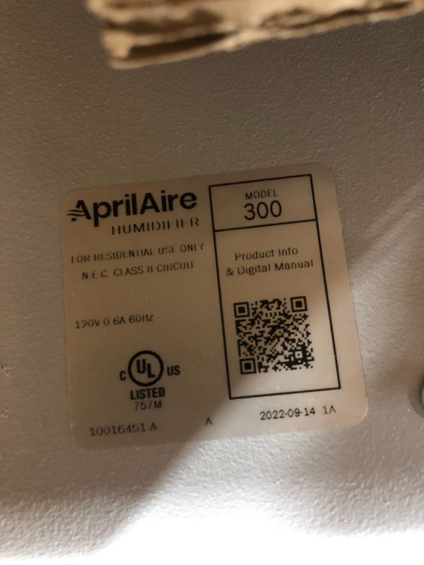 Photo 8 of AprilAire 300 Self-Contained Fan Powered Whole House Humidifier, for Homes with Ducted Forced Air Furnace Systems, Boilers, Mini-Splits, Radiant Heat, and Other Ductless Systems up to 3,900 Sq. Ft.