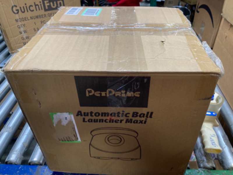 Photo 4 of ***USED AND DIRTY*** PetPrime Dog Automatic Ball Launcher for Large Dogs Dog Ball Thrower Machine Outdoor Indoor Use Interactive Dog Toy Adjustable Distance 10-40ft - Included 6 PCS 2.5” Tennis Balls and a Dog Whistle
