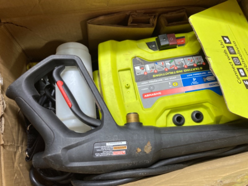 Photo 2 of ***VERY USED ??AND DIRTY*** RYOBI 1,800 PSI 1.2 GPM Electric Pressure Washer, RY141820VNM