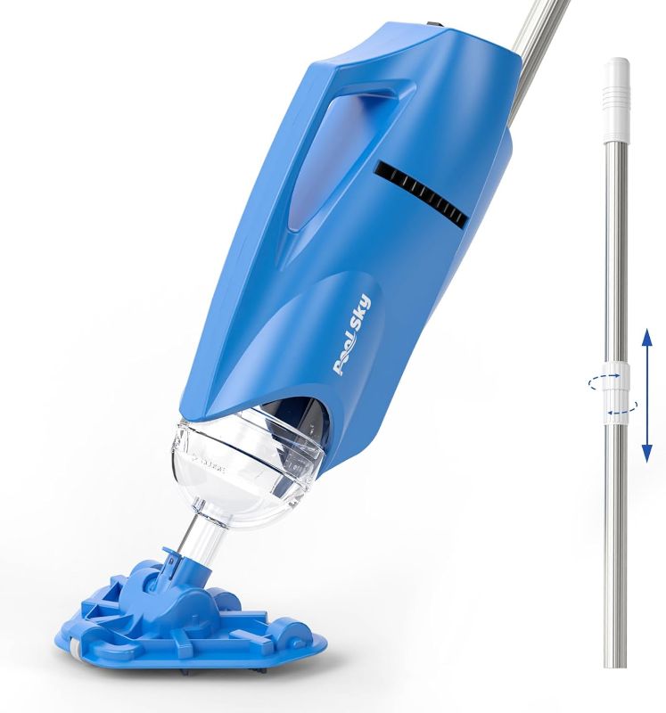 Photo 1 of ***FOR PARTS*** Cordless Pool Vacuum for Inground & Above Ground Pools, Handheld Pool Vacuum w/ Telescopic Pole, Rechargeable Swimming Pool Cleaner for Spas and Hot Tubs, Powerful Suction for Sand and Debris
