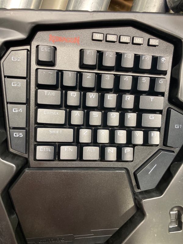 Photo 5 of Redragon K585 DITI Wireless One-Handed Mechanical Keyboard, 42 Keys 2.4Ghz RGB 40% Gaming Keypad with 7 Onboard Macro Keys, Detachable Wrist Support, Durable Battery (Brown Switch)