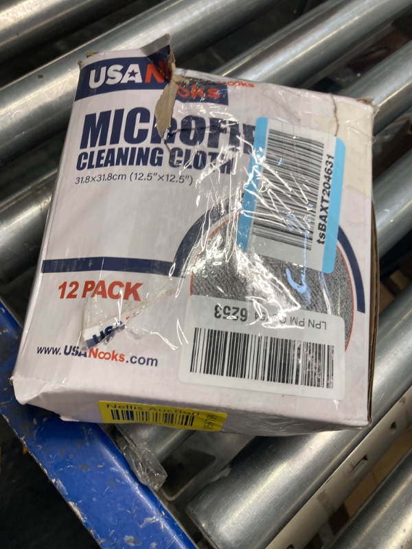 Photo 3 of ***damage box*** Microfiber Cleaning Cloth Grey - 12 Packs 12.6"x12.6" - High Performance - 1200 Washes, Ultra Absorbent Towels Weave Grime & Liquid for Streak-Free Mirror Shine - Car Washing Cloth
