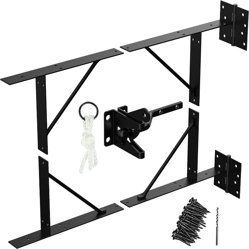 Photo 1 of Anti Sag Gate Kit Heavy Duty No Sag Kit for Wooden Gate Fence with a Gate Latch
