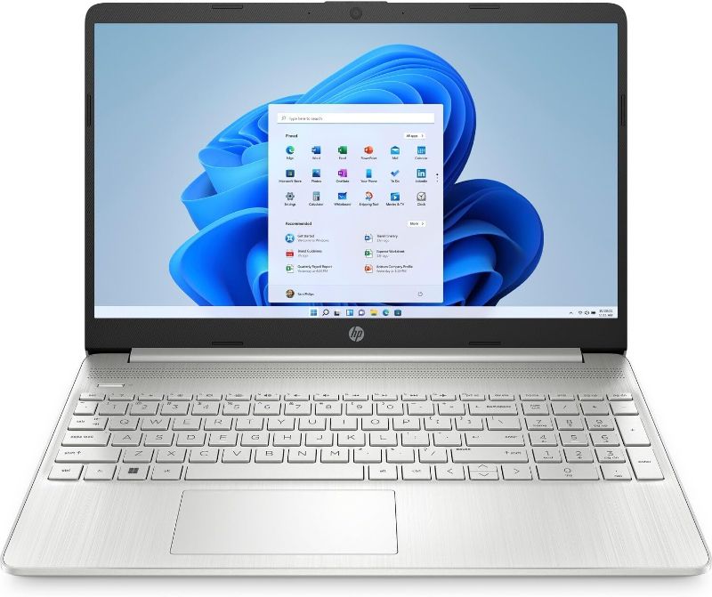 Photo 1 of 2022 HP Laptop 15-DY2702DX 15.6-inch HD Touchscreen Laptop Intel Core i3-1115G4, Intel UHD Graphics 8GB DDR4 RAM 256GB SSD Storage, Windows 11 Home, Natural Silver ***NO POWER CABLE***
