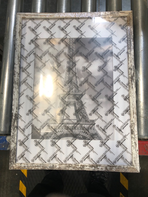 Photo 1 of 12x16 Rustic Picture Frames Solid Wood Display Pictures 12x16 Inch without Mat or 8.5x11 Diplomas with Mat, Farmhouse Distressed Picture frame for Wall Mounting
