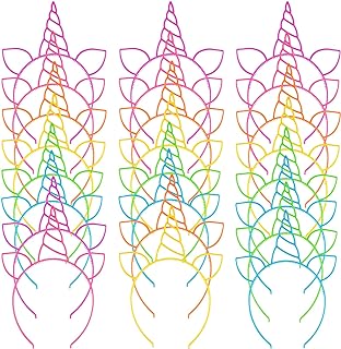 Photo 1 of ** 6PC ** CAT 7 UNICORN MULTICOLORED HEADBANDS 