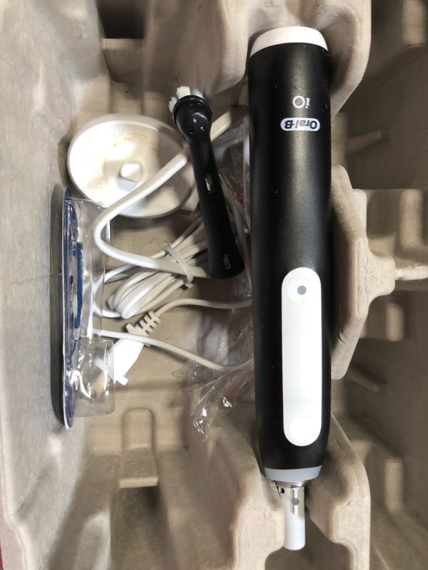 Photo 3 of ***VERY DIRTY AND USED*** Oral-B iO Series 3 Limited Electric Toothbrush with (2) Brush Heads, Rechargeable, Black iO Series 3 Limited Black