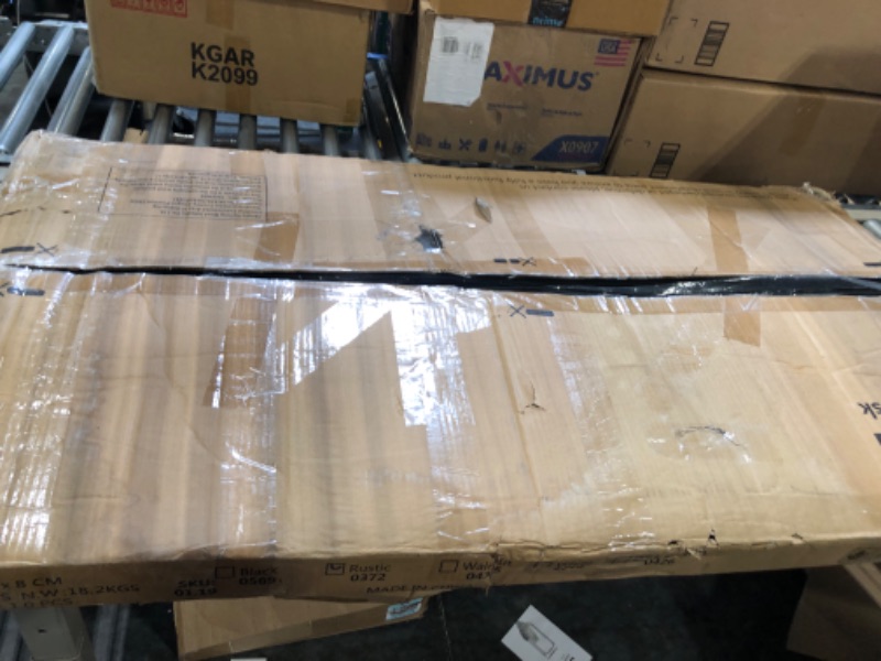 Photo 1 of CubiCubi Computer Desk 47 inch with Storage Shelves Study Writing Table for Home Office,Modern Simple Style, Rustic Brown 47 inch Rustic Brown