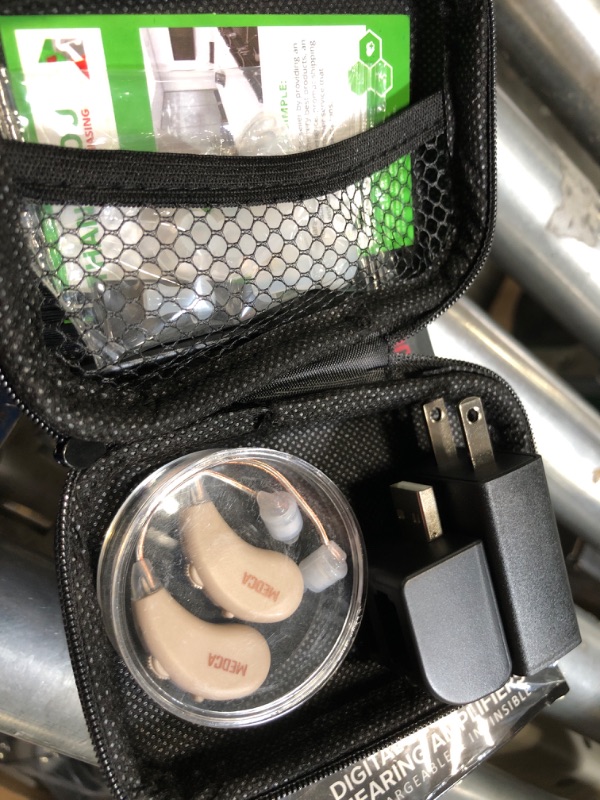 Photo 1 of Hearing Amplifiers Set with New Digital Technology - Almost Invisible Design and Rechargeable USB Dock - Personal Pair Sound Amplifier with Adjustable Volume Tone Control By MEDca