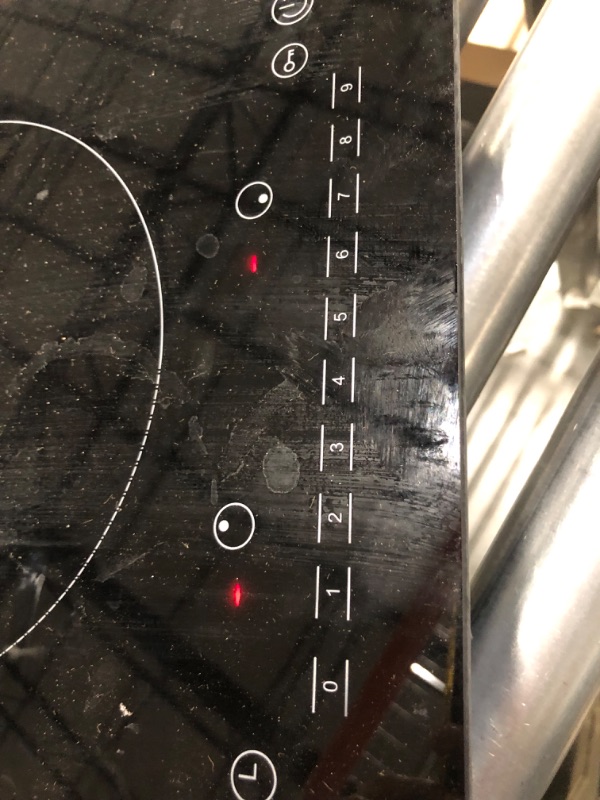 Photo 4 of ***VERY USED*** Electric Cooktop, 2 Burners, 12'' Induction Stove Top, Built-in Magnetic Cooktop 1800W, 9 Heating Level Multifunctional Burner, LED Touch Screen w/Child Lock & Over-Temperature Protection 12in 2 Burners/110V