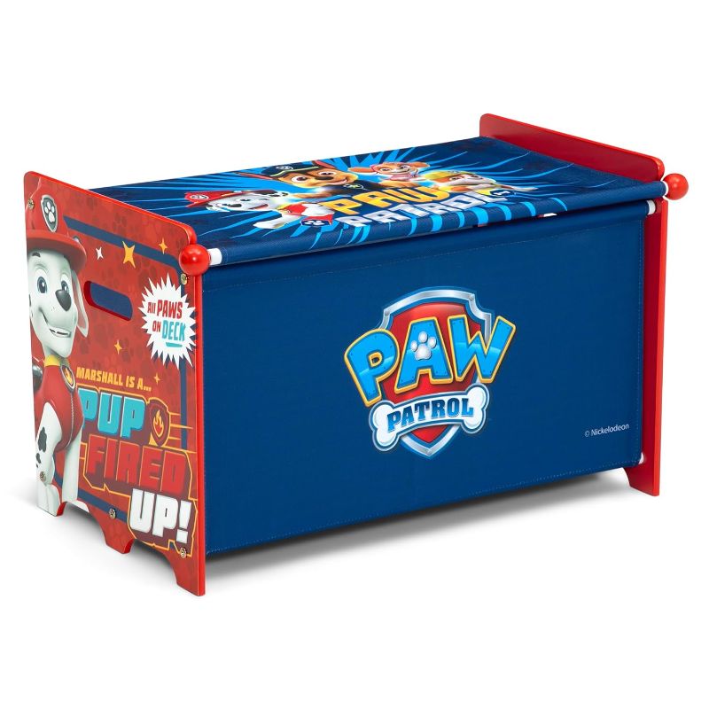 Photo 1 of Delta Children - PAW Patrol Toy Box Toy Box with Retractable Fabric Top, Blue
