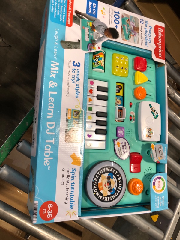 Photo 1 of Fisher-Price Laugh & Learn Baby & Toddler Toy Mix & Learn Dj Table Musical Activity Center With Lights & Sounds For Ages 6+ Months Simplified Packaging