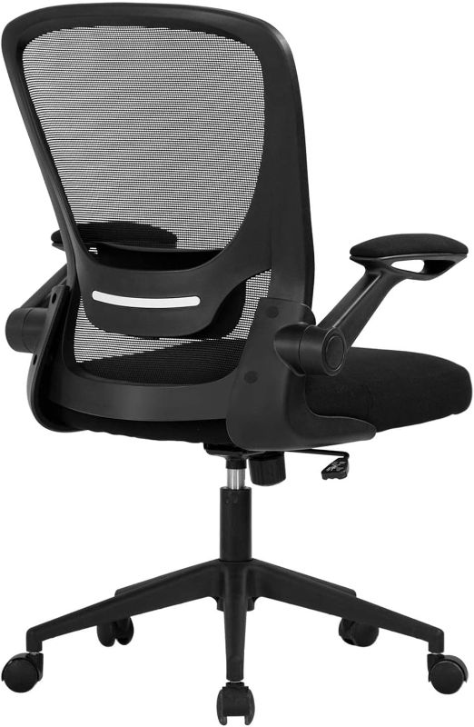 Photo 1 of Home Office Chair Ergonomic Desk Chair Mesh Computer Chair Swivel Rolling Executive Task Chair with Lumbar Support Arms Mid Back Adjustable Chair for Men Adults, Black
