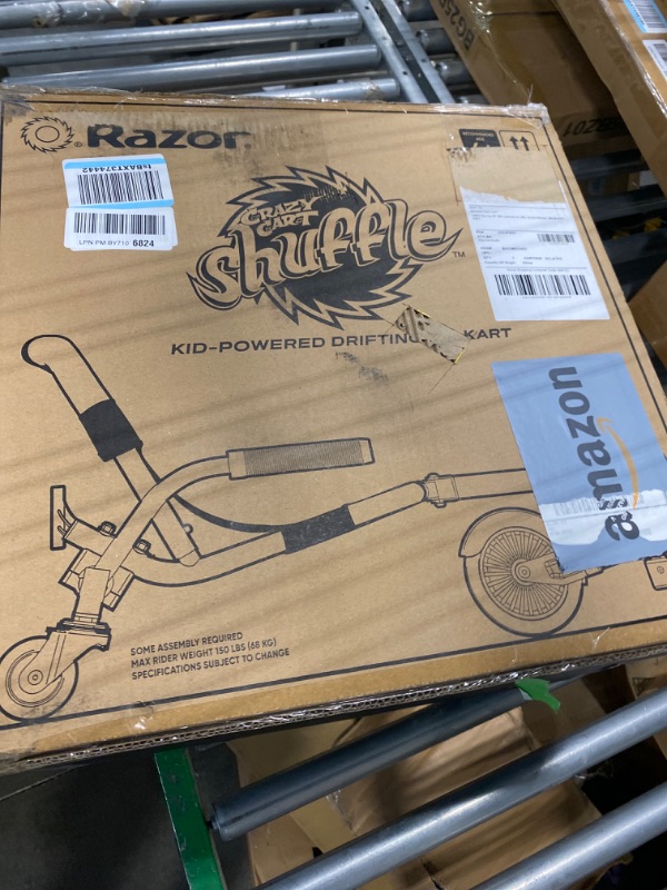 Photo 2 of Crazy Cart Shuffle by Razor – Kid-Powered Drifting Go-Kart for Ages 4+, Crazy Cart Drift Bar Technology, Adjustable Frame with 5 Length Settings