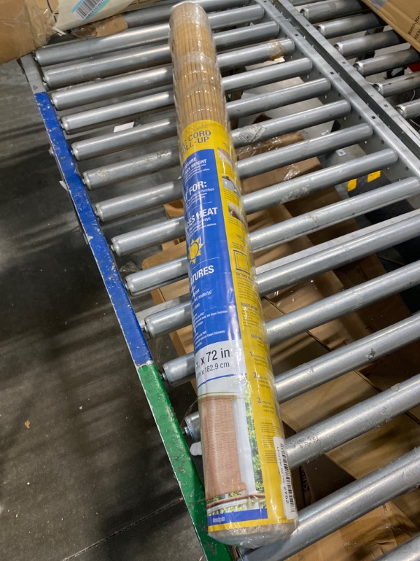 Photo 1 of Radiance - Outdoor Roller Shades for Porch or Patio Privacy Screen, Roll-up PVC Blinds for Windows, Woodgrain, 36" W x 72" L Woodgrain 36"W x 72"L