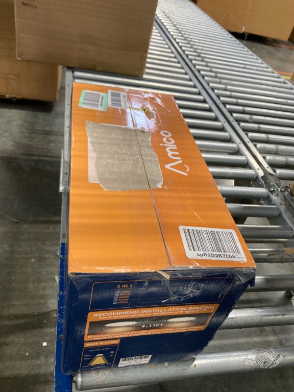 Photo 1 of Amico 12 Pack 8 Inch 5CCT Ultra-Thin LED Recessed Ceiling Light with Junction Box, 2700K/3000K/3500K/4000K/5000K Selectable, 18W Eqv 125W, Dimmable Canless Wafer Downlight, 1600LM High Brightness -ETL
