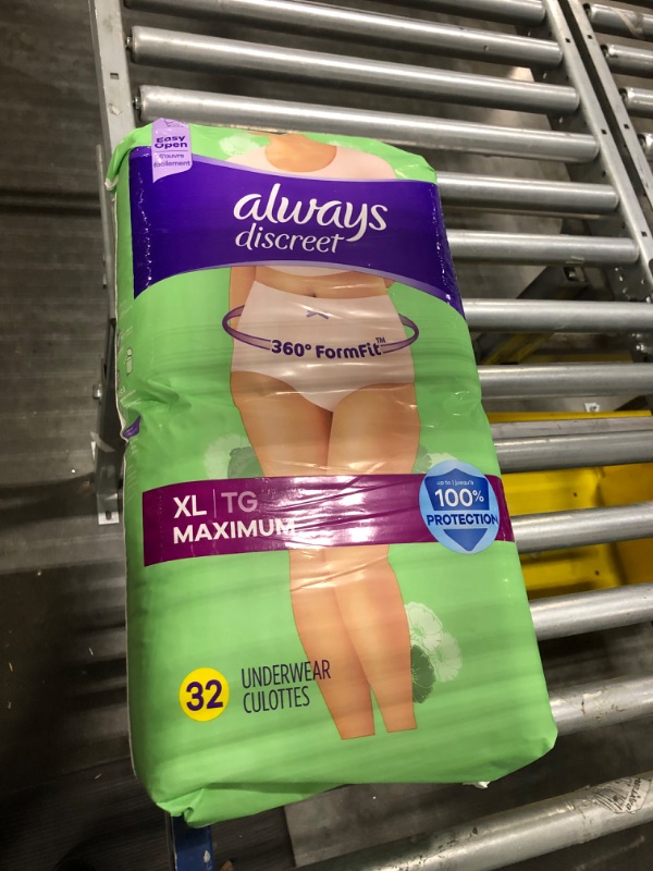 Photo 2 of Always Discreet, Incontinence Underwear, Maximum Absorbency, Small/Medium, 32 Count