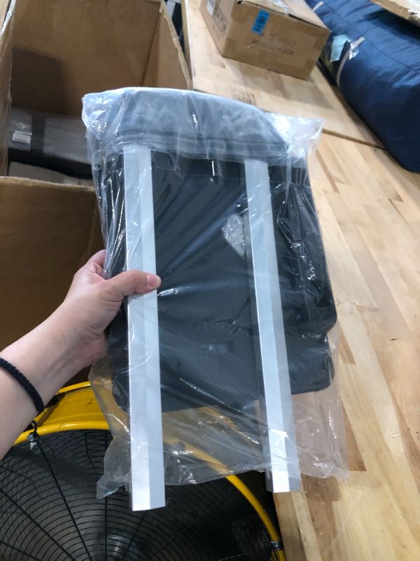 Photo 1 of ****MISSING WHEELS**** CARRYT BAG ONLY FINESUN Sewing Machine Case with Detachable Dolly Rolling Sewing Machine Case, Trolley Tote Bag Sewing Machine Carrying Case for Most Standard Most Standard Singer, Brother, Janome, Grey Grey Bag With Wheels