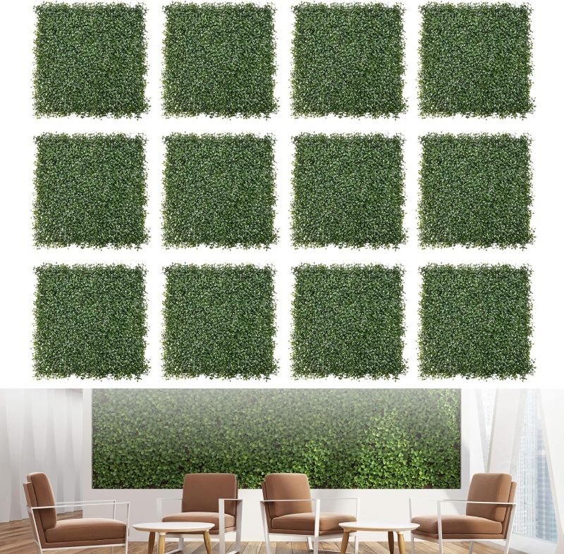 Photo 1 of Flybold  Wall Panels 20” x 20” Pack of 12 - Grass Backdrop Greenery Wall with UV Protection for Indoor Outdoor Wall Decor - Fence Covering Privacy for Backyard Decor | Perfect Wall Grass Panels