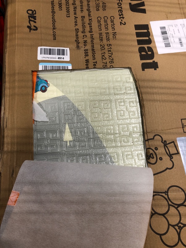Photo 1 of Baby Play Mat 79x71, Extra Large Baby Mat for Floor, Foldable Play XPE Foam Mat, Reversible Crawling Mat for Baby, Waterproof, Safe & Thick Playmats for Babies and Toddlers, Indoor & Outdoor Use
