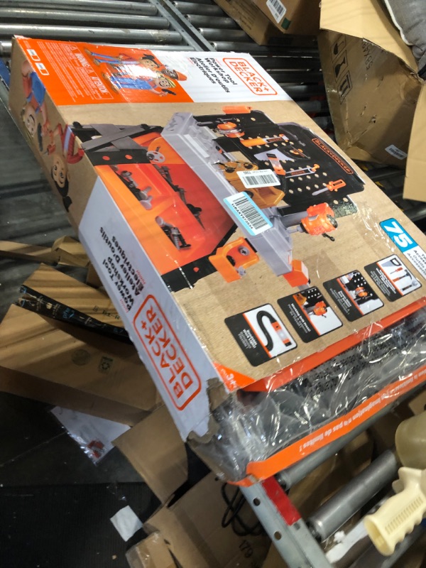 Photo 1 of Black+Decker Kids Workbench - Power Tools Workshop - Build Your Own Toy Tool Box – 75 Realistic Toy Tools and Accessories [Amazon Exclusive]