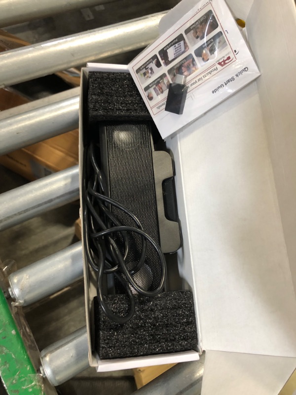 Photo 1 of Cyber Acoustics USB Speaker Bar (CA-2890) – Stereo USB Powered Speaker, Easily Clamps to Monitor, Convenient Controls