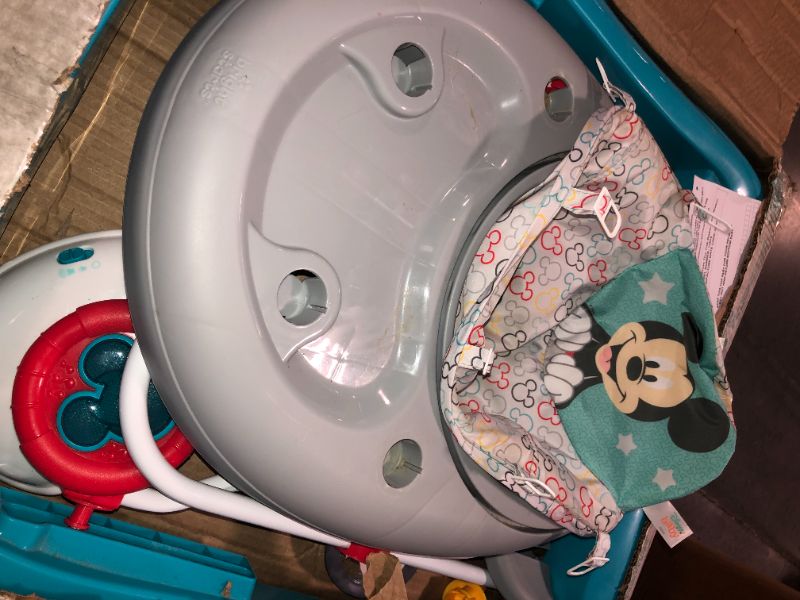 Photo 4 of Bright Starts Mickey Mouse Tiny Trek Walker, Original Bestie, 2-in-1 Walker Ages 6 Months+ Mickey Original Besties