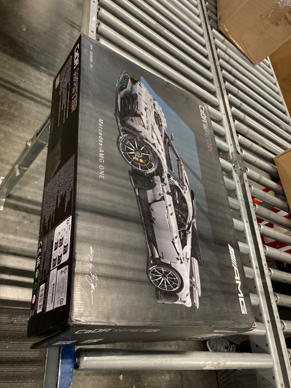 Photo 2 of CaDa x Mercedes-Benz AMG ONE 1:8 Scale Collector's Edition Building Brick Set, Authentic Tires, Dual-Motor Four-Wheel Drive, Remote-Controlled Doors & Tail Wing, Exclusive Shark Fin Spoiler, Ages 14+