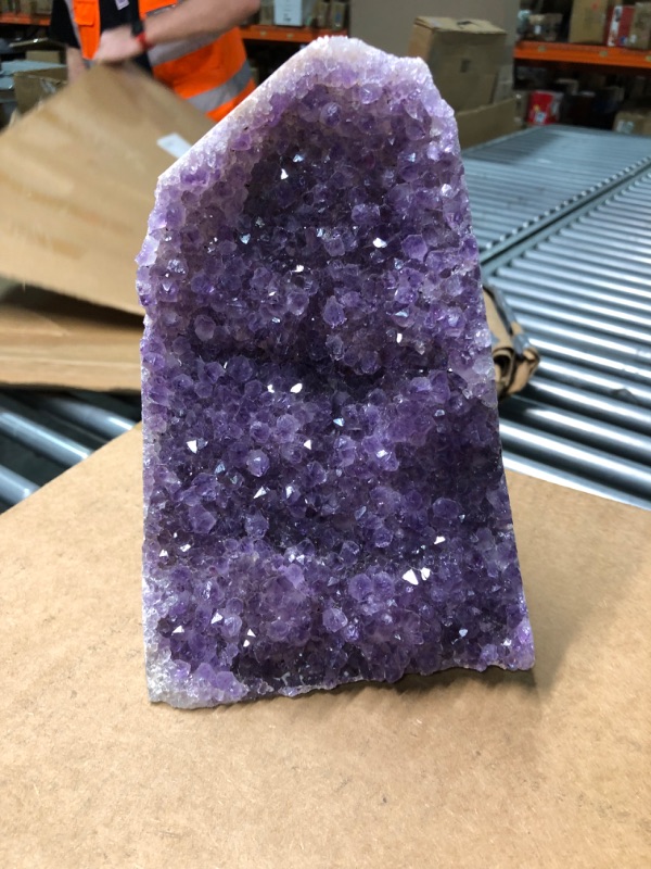 Photo 2 of 0.5 to 1 Lb Amethyst Crystal Geode From Uruguay – 2.5" to 4" Height, Natural Large Amethyst Cluster Rock – Crystals and Healing Stones