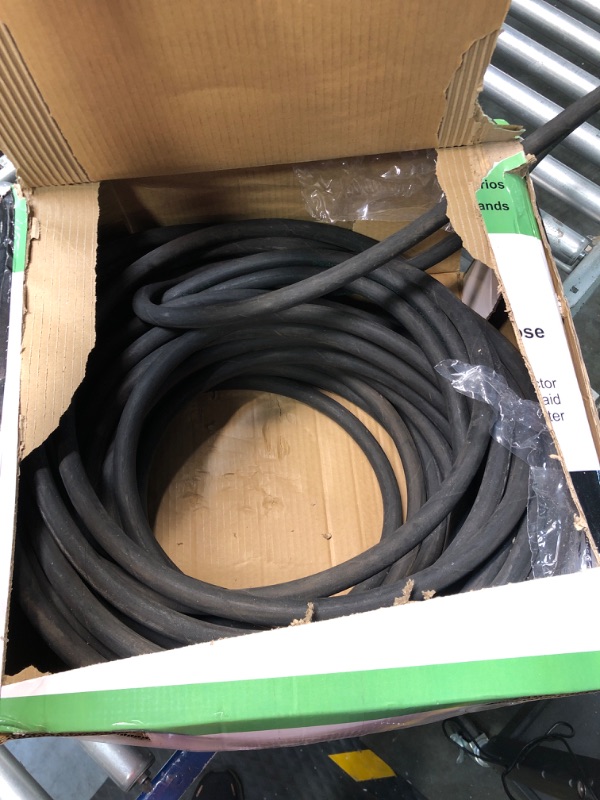 Photo 2 of POHIR Pressure Washer Hose 100 ft 3/8 Inch for Cold and Hot Water 248°F End 3/8'' Quick Connect, 4800psi Kink Resistant Industrial Grade Steel Wire Braided, 2pcs M22-14mm Swivel to 3/8'' Adapter Kit 100ft