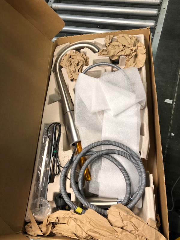 Photo 2 of ****FAUCET NON FUNCTIONAL/SOLD AS PARTS ONLY**** 
Moen Arbor Motionsense Two-Sensor Touchless One-Handle High Arc Pulldown Kitchen Faucet Featuring Reflex, Spot Resist Stainless (7594ESRS) with Kitchen Soap and Lotion Dispenser