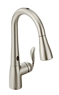 Photo 1 of ****FAUCET NON FUNCTIONAL/SOLD AS PARTS ONLY**** 
Moen Arbor Motionsense Two-Sensor Touchless One-Handle High Arc Pulldown Kitchen Faucet Featuring Reflex, Spot Resist Stainless (7594ESRS) with Kitchen Soap and Lotion Dispenser