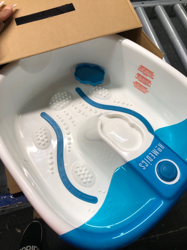 Photo 1 of HoMedics Bubble Mate Foot Spa, Toe Touch Controlled Foot Bath with Invigorating Bubbles and Splash Proof, Raised Massage nodes and Removable Pumice Stone