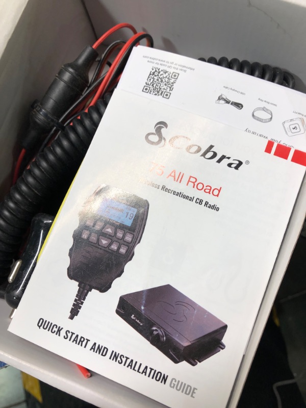 Photo 1 of Cobra 75 All Road Wireless CB Radio with BlueParrott B450-XT Noise Cancelling Bluetooth Headset - Dual-Mode AM/FM, Full 40 Channels, Bluetooth Connectivity, Black Cobra 75 All Road CB Radio and BlueParrot B450-XT