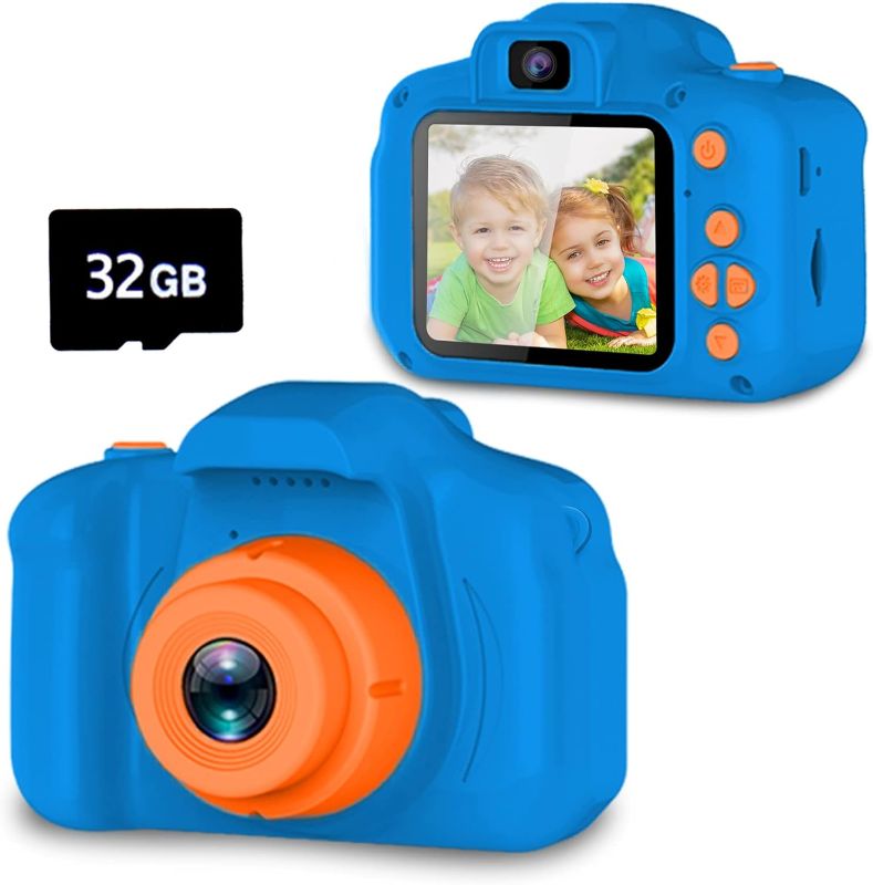 Photo 1 of ** USED****Seckton Upgrade Kids Selfie Camera, Christmas Birthday Gifts for Boys Age 3-9, HD Digital Video Cameras for Toddler, Portable Toy for 3 4 5 6 7 8 Year Old Boy with 32GB SD Card-Navy Blue **** NOT FUNCTIONAL****