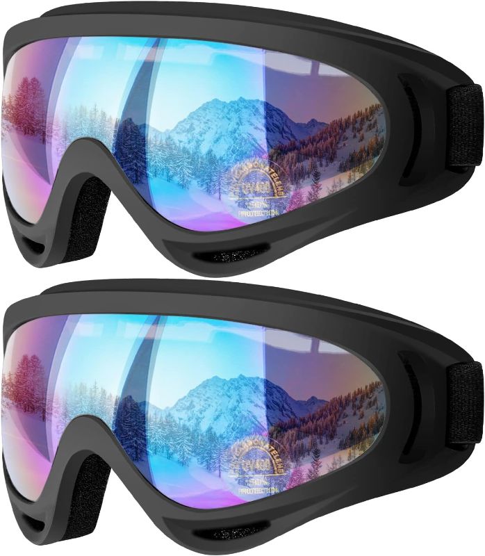 Photo 1 of COOLOO Ski Goggles, Snow Snowboard Goggles for Men Women Kids - UV Protection Foam Anti-Scratch Dustproof