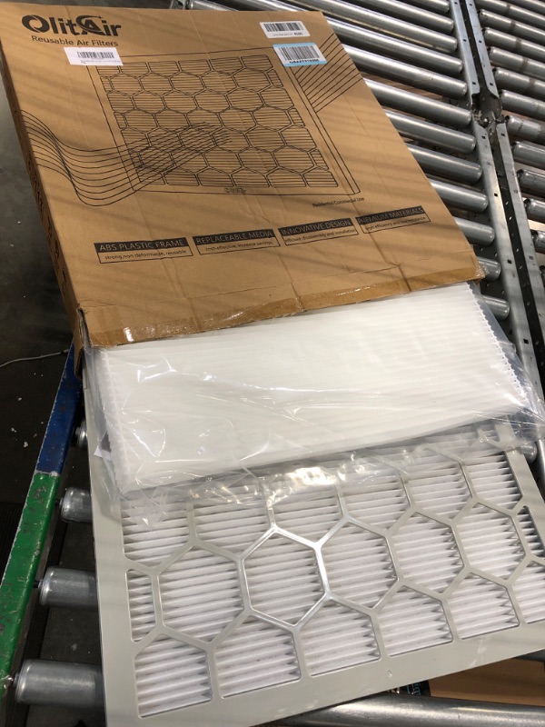 Photo 2 of 20x25x1 MERV 8 Air Filter,AC Furnace Air Filter,Reusable ABS Plastic Frame, 7 Pack Replaceable Filter Media (Actual Size: 19 3/4" x 24 3/4" x 3/4")
