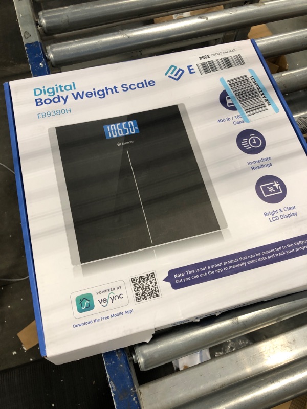 Photo 2 of Etekcity Digital Body Weight Bathroom Scale with Step-On Technology, Reliable Results with High Precision Measurements, Large Backlit LCD Display, 400 Pounds Non-Smart Black