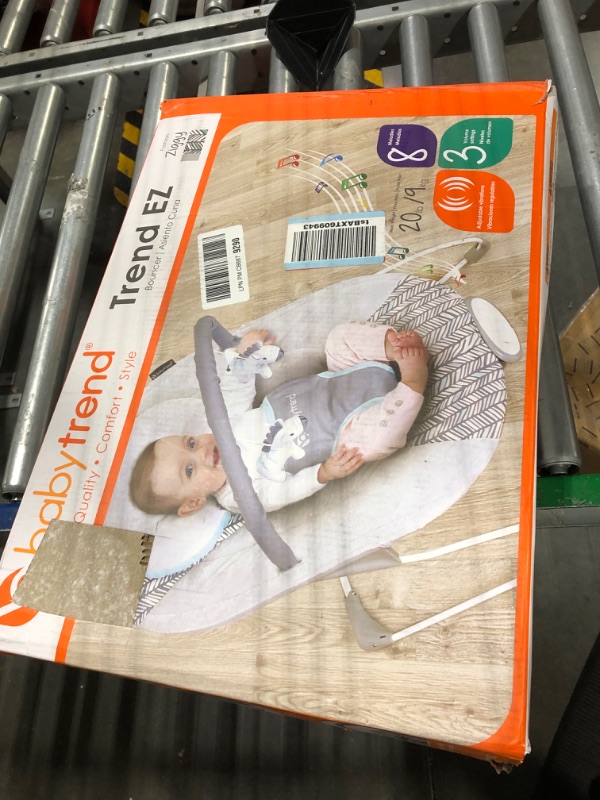 Photo 2 of Baby Trend EZ Bouncer Grey 24.33x18.11x22.05 Inch (Pack of 1) Ziggy