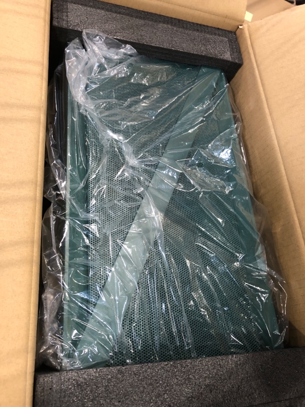 Photo 1 of Vetroo M05 Micro ATX Computer PC Case with Door Open Tempered Glass Side Panel & Mesh Front Panel, Pre-Installed 120mm ARGB Fan in Rear, Support 240mm Radiator, Type-C Port - Army Green M05 Army Green