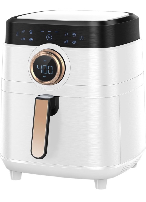 Photo 1 of Air Fryer, ALLCOOL Airfryer Oven 8QT Large Air Fryer 1700W 8-in-1 with Touch Screen Air Fryers Dishwasher Safe Nonstick Tray Freidora de Aire 32 Recipes BPA & PFOA Free White Air Fryer