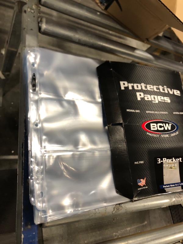 Photo 1 of BCW 100 3-Pocket Currency Size Binder Pages