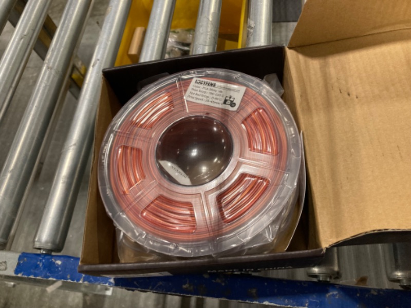 Photo 3 of Silk PLA Filament, 3D Printer Filament Silk Gold Shiny Red PLA Filament 1.75mm +/- 0.02mm, 3D Printing Filament 1kg/2.2lbs C- Red Gold