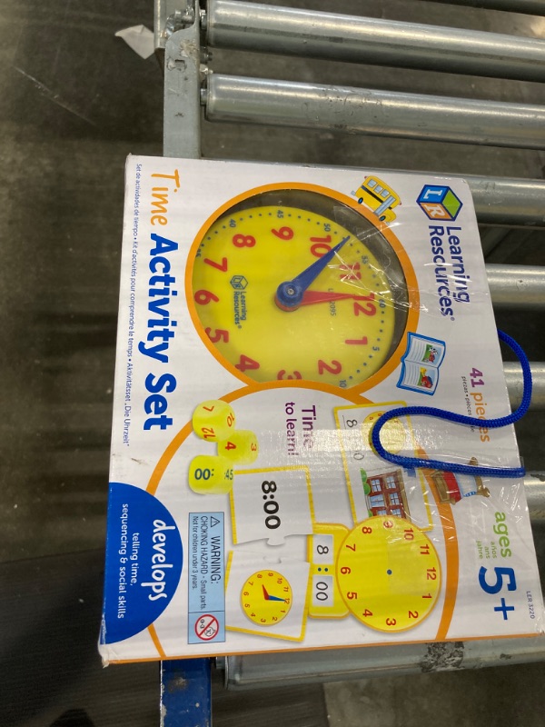 Photo 1 of Learning Resources Time Activity Set - 41 Pieces, Ages 5+ Teaching Clocks for Kids, Telling Time Teaching Clock, Easter Basket Stuffers