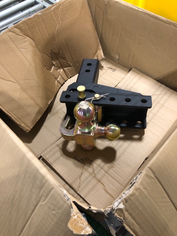 Photo 1 of TIROL Adjustable Trailer Hitch - Fits 2'' Receiver, 6 Drop/Rise Drop Hitch, 2'' & 2-5/16'' Ball Hitches, Dual Balls 25000 LBS Capacity - Tow Hitch for Heavy Duty Truck with Hitch Tight 6 inch drop