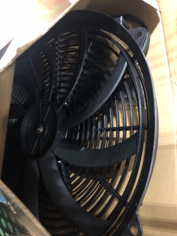 Photo 3 of 12" inch Slim Fan Push Pull Electric Radiator Cooling Fans 12V Mount Kit Unversal Black
